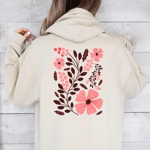 Boho Floral Wildflower Hoodie for Women