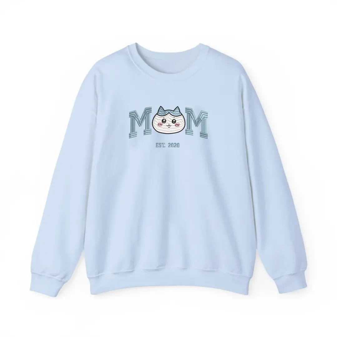 Custom (YEAR) Embroidered Sweatshirt, Mom Shirt, Anime Mother's Day Gift, Birthday Gift For Mom, Embroidered Anime Inspired Shirt, Unisex Shirt, Birthday gift for Men Women