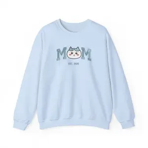 Custom (YEAR) Embroidered Chiikawa Hachiware Sweatshirt, Mom Shirt, Anime Mother's Day Gift, Birthday Gift For Mom, Embroidered Anime Inspired Shirt, Unisex Shirt, Birthday gift for Men Women