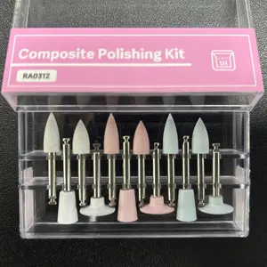 12pcs Polishing & Grinding Set - Silicone & Emery + 2.35mm (0.0925") Shank Diameter + 3 Grits (Coarse, Medium, Fine), for Finishing of Resin/Jewelry/Crafts/Nails, Nail Drill Bit, Angle Grinder & Handpiece Accessories