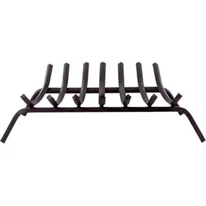 Dagan 8933-8 Square Steel 8-Bar Grate, 0.75 in., Black, for Fireplace Convenient Log Containment
