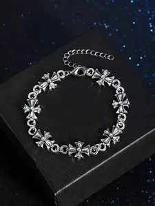 1pc Punk Style Cross Vintage Leather Bracelet For Men, New Fashion High-Quality Everyday Wear Birthday, Engagement Gift(no box) Punk Style Jewelry Punk Aesthetic