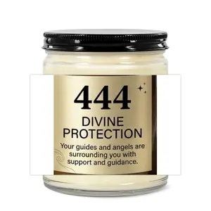 4oz Clear Jar Candle | 2.25"x1.5" White Label | Black Lid