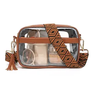 Clear Crossbody Bag Stadium Approved, Small Clear Purse for Women for Concert Travel