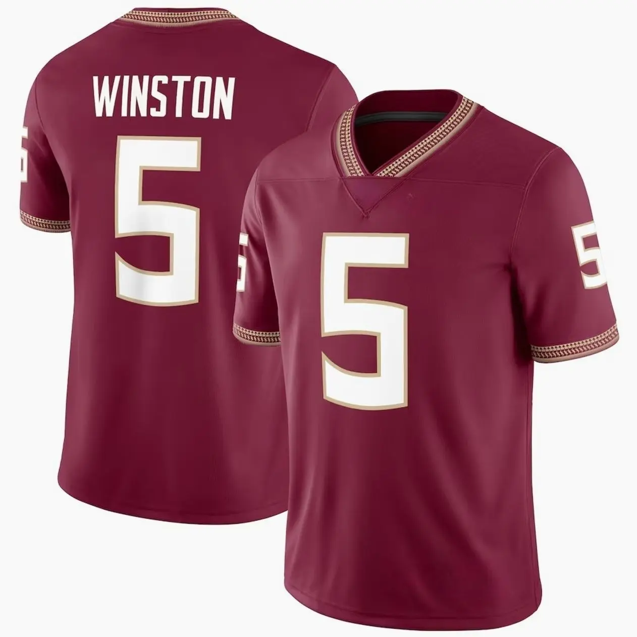 Unisex Football Hunter 5 Jameis Winston Florida State Seminoles College Team Alumni Game Jersey - Garnet