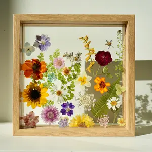 Birth Flower Framed, Family Birth Flower Bouquet, Family Portrait, Birth Flower Gift, Pressed Flower Frame, Suncatcher, Art Gift for Her