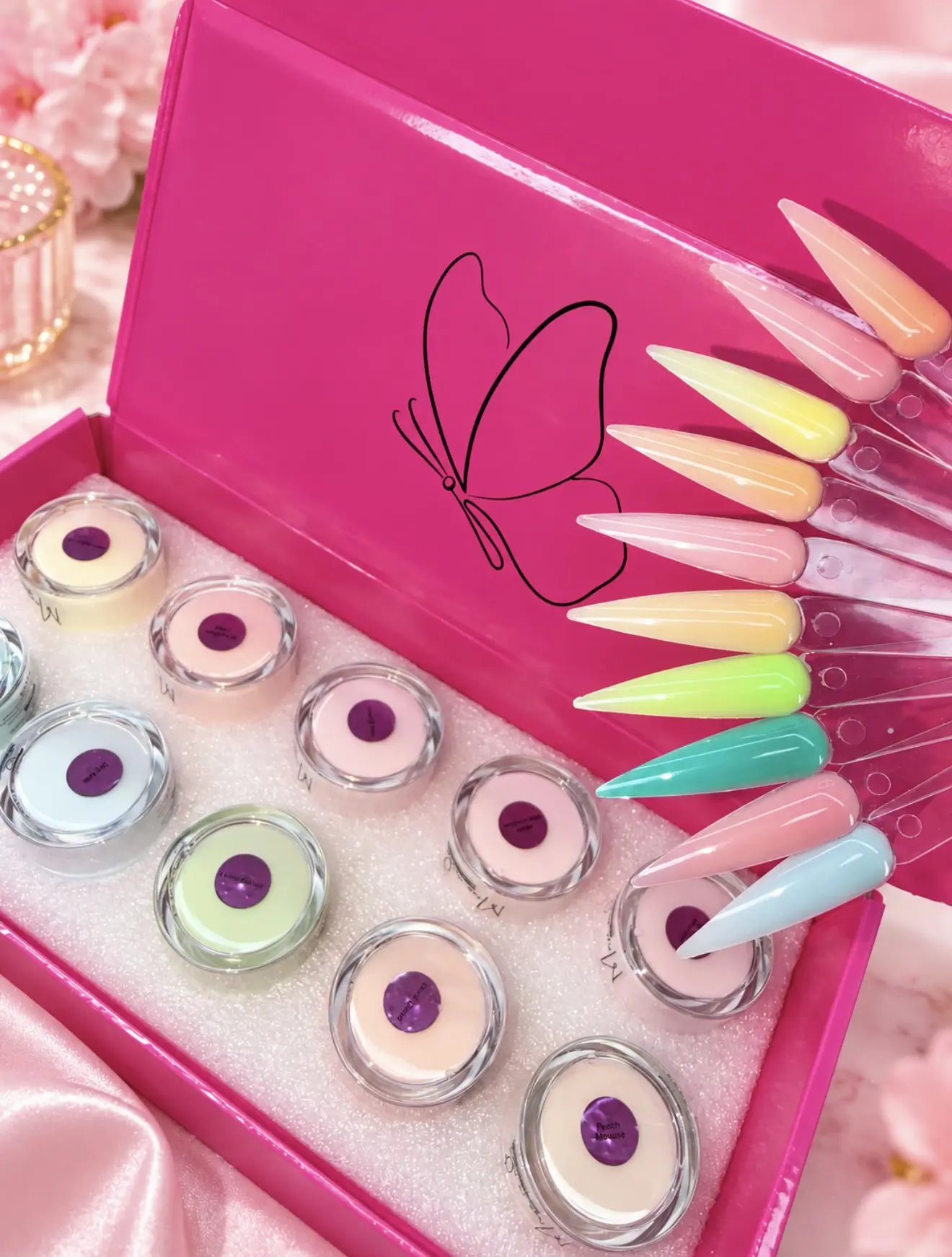 Professional Acrylic Nail powder set - Box of 10 Acrylic
