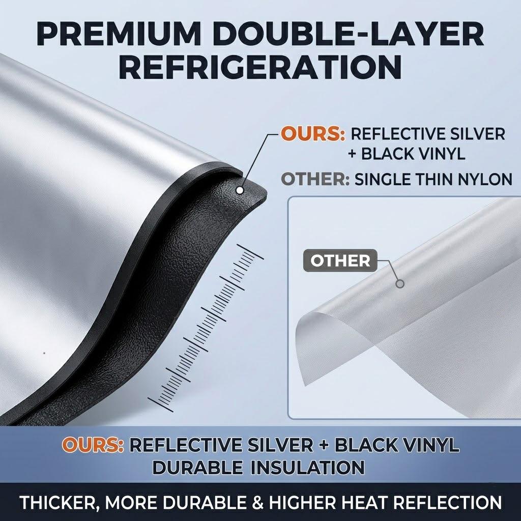 Car Windshield Sun Shade Umbrella 140x79cm Foldable UV Heat Protection with Curved Handle Fits Most Sedans SUVs Blocks 99% UV Rays Reduces Interior Temperature