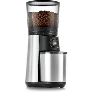 OXO Brew Conical Burr Coffee Grinder - Silver, Stainless Steel Burrs, One-Touch Automatic Smart Grind