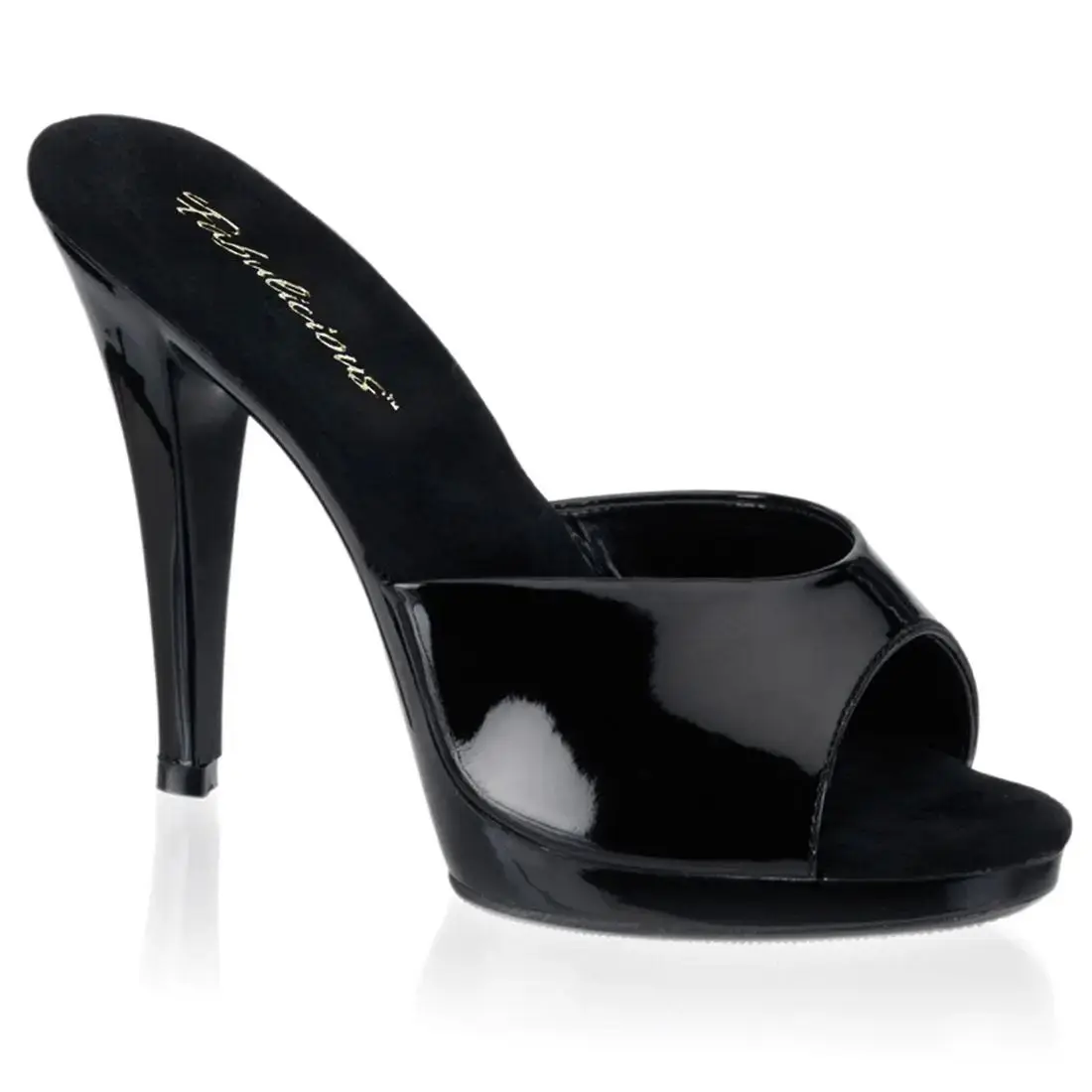 Fabulicious Flair-401-2 Women's Slide Black Faux Leather