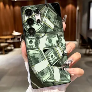 Anime Dollar Patch Design Tpu Anti-Drop Phone Case for Apple iPhone & Samsung Galaxy Models, Unisex Holiday Gift