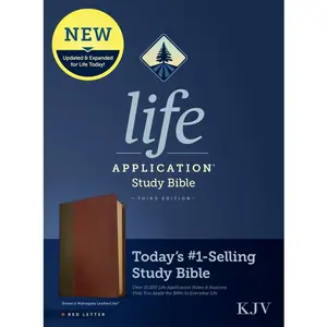 KJV Life Application Study Bible, Third Edition (Leatherlike, Brown/Mahogany, Red Letter) -- Tyndale - Bible