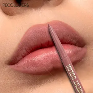 1PC Velvet Matte Lip Pencil - Easy Glide, Long-Lasting, Smooth Lip Liner & Lipstick in One for All Light Beige Types Lipliner Lip Liner Pencils