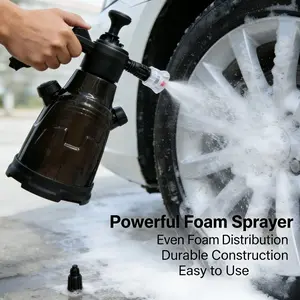 New Foam Sprayer for Car Wash, Heavy Duty Manual Foam Cannon with Adjustable Nozzle, Leak-Proof Foam Wand for Car, Motorcycle & Bike Cleaning