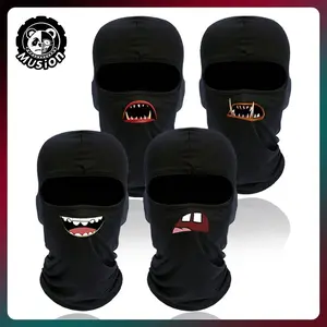 Musion Balaclava Ski Cycling Face Mask, Street Hip Hop Print Full Face Cap, Windproof Dustproof Multi-Functional, Unisex Outdoor Sports