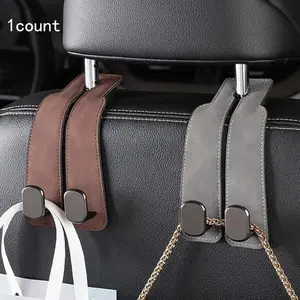 Car Seat Back Storage Hook, PU Leather Hidden Seat Back Hook, Multifunctional Durable Car Interior Accessory, Car Storage Organizers, Car Storage Hooks