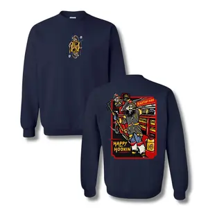 Happy Hookin Fire Rescue Sweatshirt, Hoodie, Soft Cotton Blend Hoodie for Men, Women, Firefighter Appreciation Gift for Firefighters, Families, Supporters