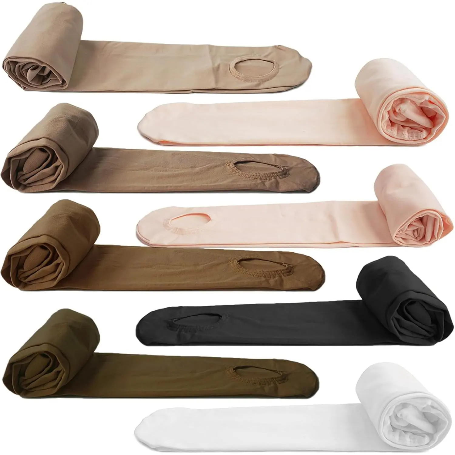 Ballet Tights for Women and Girls, Opaque Convertible and Footed Dance Stockings in a Solid Spandex Blend with a Beautiful Matte Finish, Long-Lasting for All Ages, Available in Porcelain, Tan, and Mocha Skin Tones, Large, Solid Colors