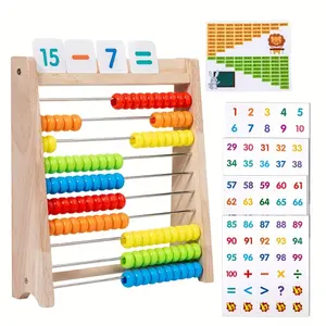 Wooden math racks, math practice toys, wooden educational toys with addition and subtraction tables, the perfect gift for any holiday