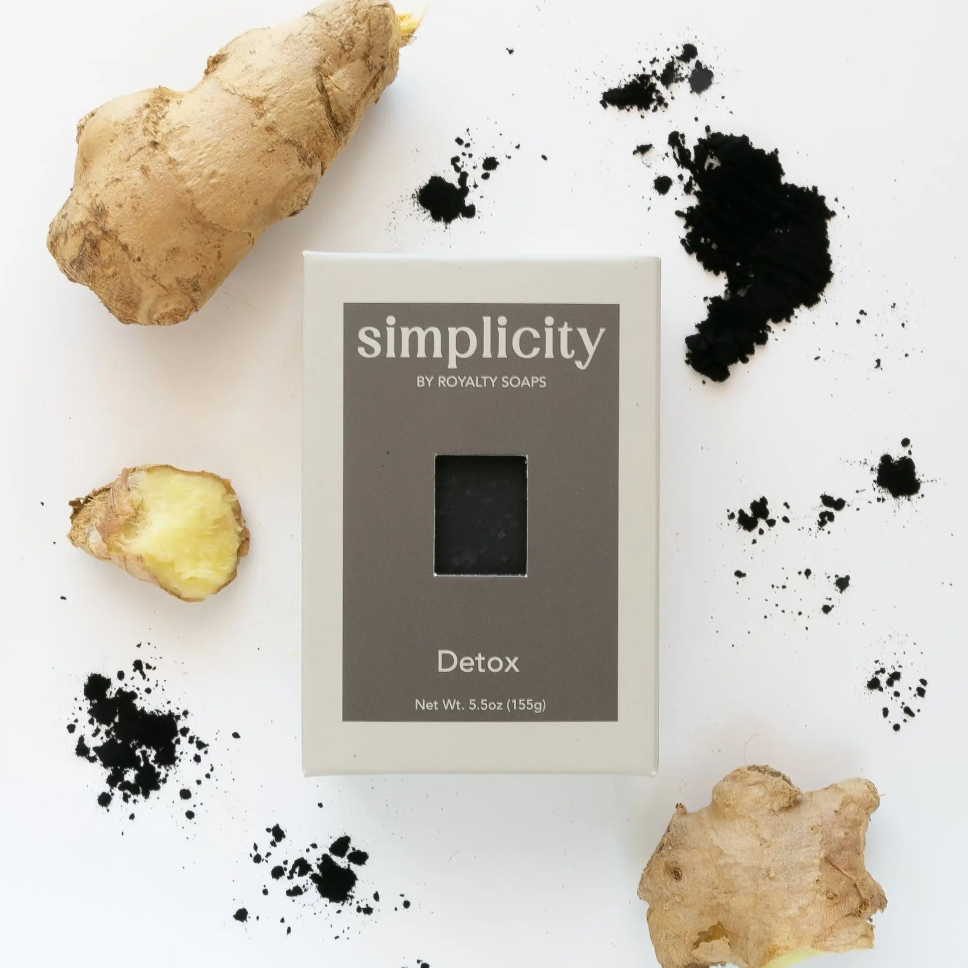 Detox Simplicity Soap Bar by Royalty Soaps - Activated Charcoal & Tea Tree - ( Body Care Body Wash) body soap