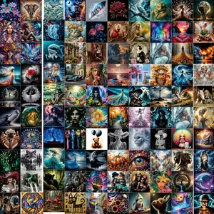 10pcs/20pcs/30pcs DIY Diamond Painting Kit, Animal & Character Patterns, Full Drill Art Set for Wall Decor, Rhinestone Painting, Beginner Friendly Gift