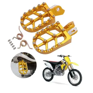 Dirt Bike Foot Pegs Footpegs Foot Pegs Pedals Rests CNC for Suzuki RMZ250 2007-2009 RMZ450 2005-2007