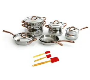 BergHOFF Ouro Gold 14pc 18/10 Stainless Steel Cookware Set BergHOFF Ouro Gold 14pc 18/10 Stainless Steel Cookware Set
