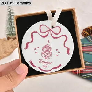 Engagement Gifts for Couples - Engagement Ornament - Gifts for Newly Engaged Couples - Engaged Ornaments for Women, Couple, Bride to be - Ceramic 1st First Christmas Engage Ornament 2026