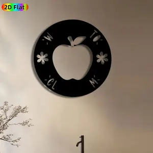 1pc Apple Metal Wall Art, Vibrant Apple Statue Mural, Ideal Gift for New Year, Easter, Fruit Decor Enthusiasts, Rust-Resistant Metal Wall Decor Wall Sculptures, Perfect for Kitchen Wall & Garden Fence, Charming Home & Outdoor Accent