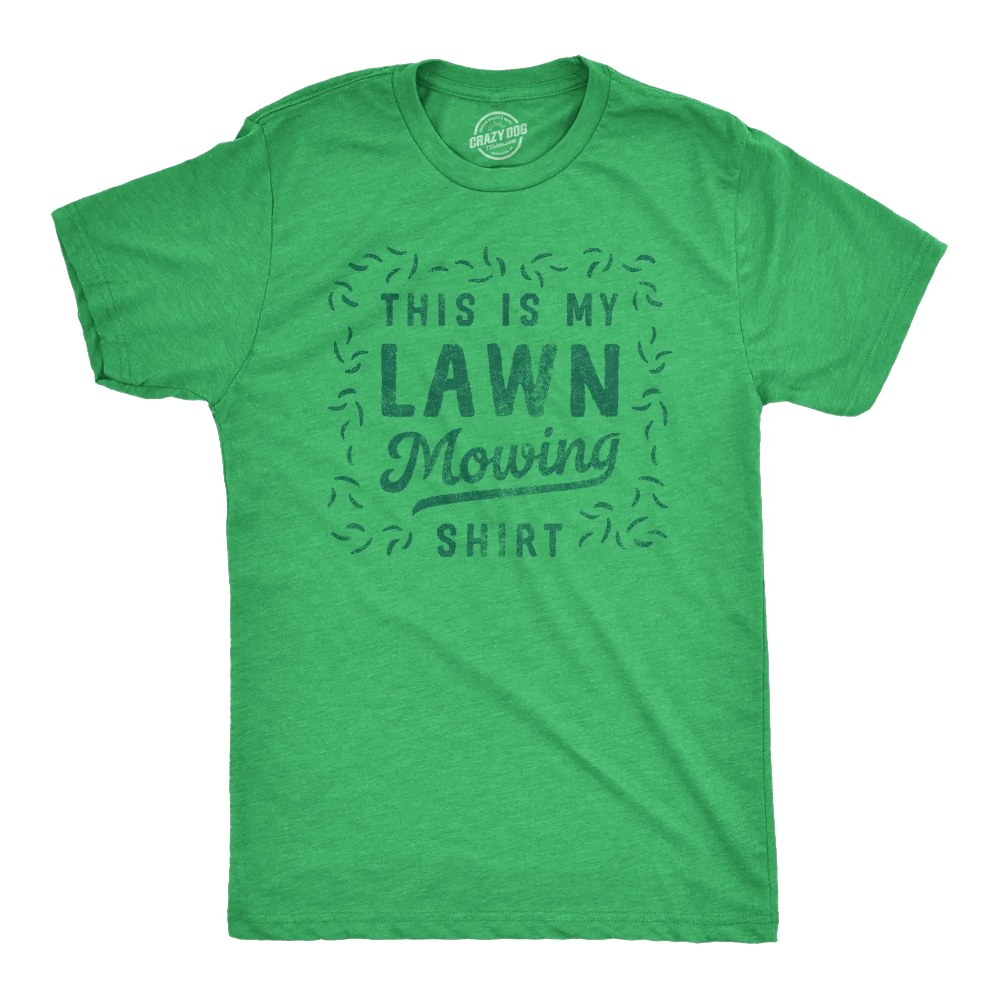 Mens This Is My Lawn Mowing Shirt Tee Funny Grass Cutting Groundskeeping T Shirt for Guys Mens Funny T Shirts Cool Vintage Fashion T-Shirt Gift Classic Menswear Funny Sarcastic Short Sleeve Novelty Tees for Green -