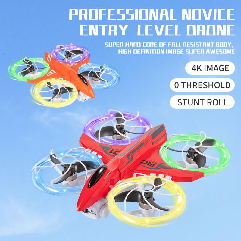 LED Light Stunt RC Quadcopter, Beginner-Friendly Drone Toy, Durable Remote Control Airplane, Perfect for Outdoor Entertainment and Gifting