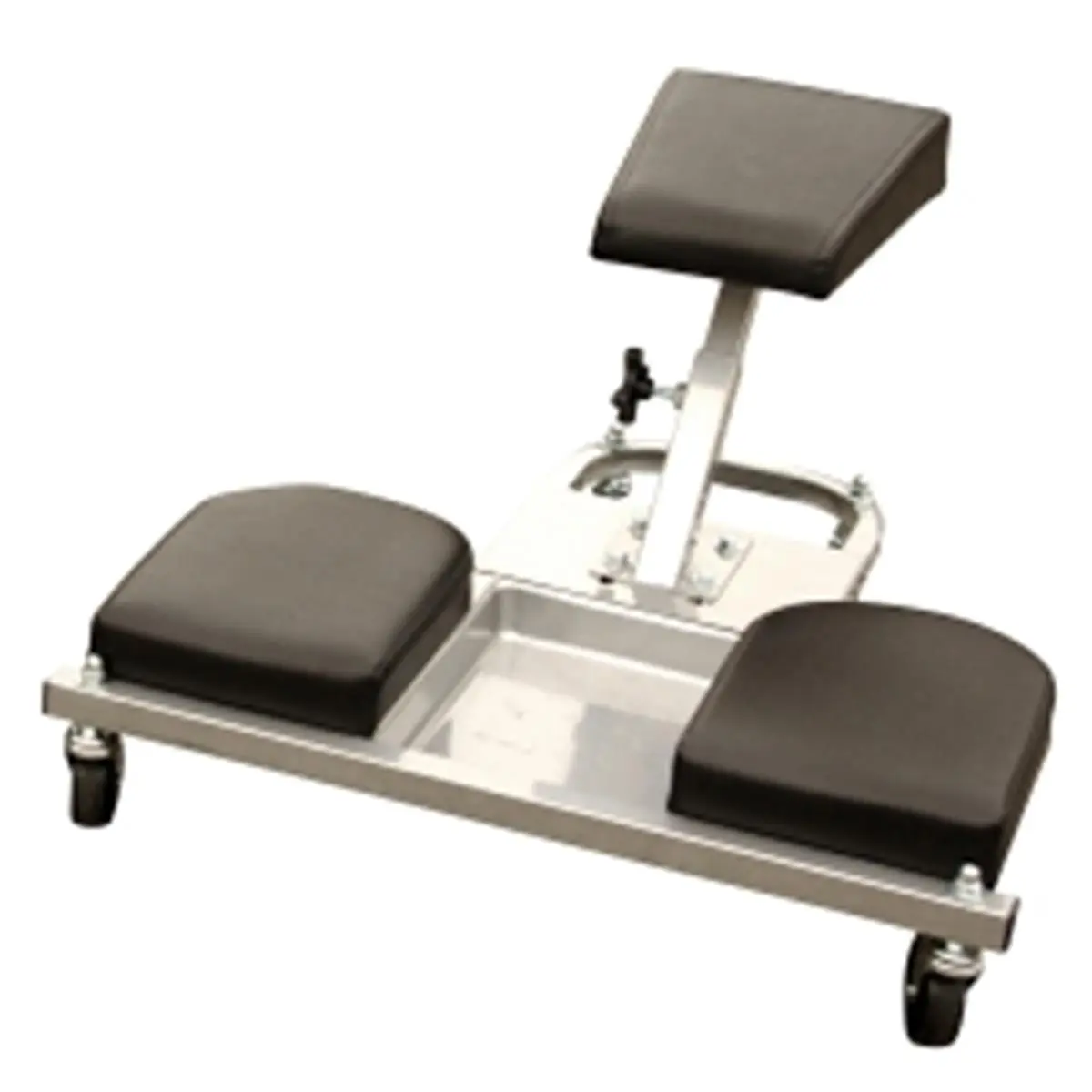 Keysco 78032 Heavy Duty Commercial Salon Knee Saver Work Seat - Unique Kneeling Position, 20 lbs Capacity, Adjustable Height, Convenient Tool Tray, Durable Powder Coated Frame, Knee Pads, Modern, Time-Saving