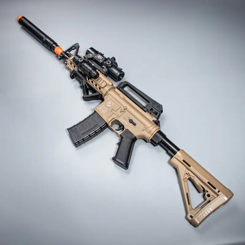 84CM hk416 electric toy Gel Blaster, fun toy, non removable orange muzzle