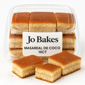 Jo Bakes | 10ct Coconut Masa real – Caribbean Sweet Snack, Soft & Creamy Cake Foods Coffee Cake