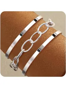 16k Chunky Gold Bangle Cuff Bracelets for Women Trendy, Sweatproof Bangle Bracelet Non Tarnish Gold Plated Cuff Bracelets for Women High Quality Bracelet