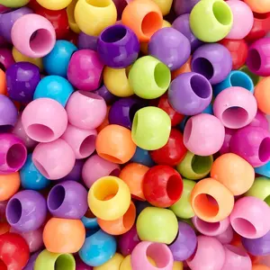 300  Beads 12mm with 5.7mm Large Hole, Bright Mix