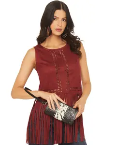 Idyllwind Women's Women'S Geneva Hairon Cowhide Clutch - Iwafa25wt2-Blk