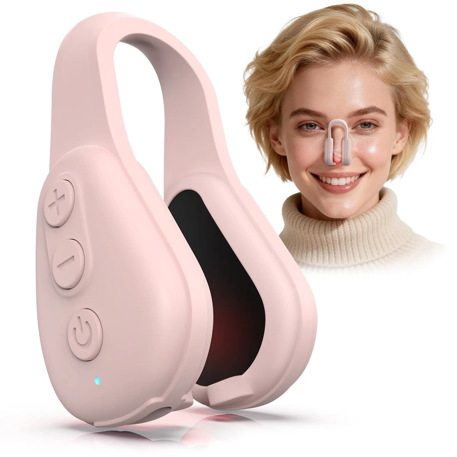 Red Light Nose Shaping Clip Unisex Nose Wing Sculptor with 6 Modes & 10 Intensity Levels Improves Nose Bridge Shape Ideal Gift for Friends