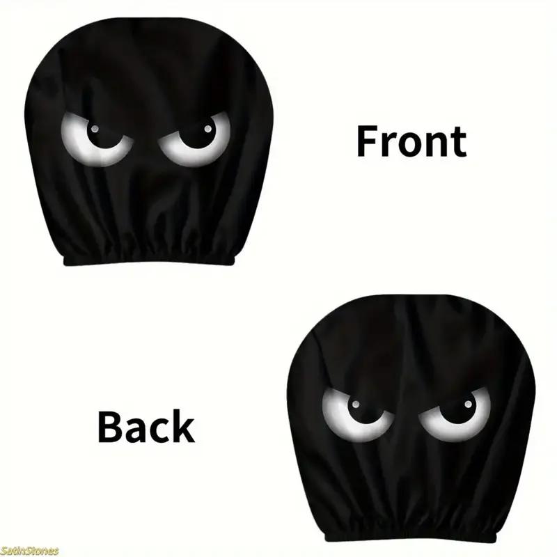 2 pack of beautiful car headrest covers, universal, easy to install, durable fabric, festive design, driver and passenger decoration