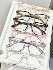 Square Frame Anti-Blue Light Glasses, Clear Lenses, Unisex, Suitable for Smartphone, Computer, Gaming, TV, Daily Wear