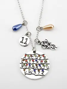 Stranger Things Inspired Necklace, Unisex Letter Pendant Jewelry, Casual Daily Wear Accessory, Perfect Gift for Fans