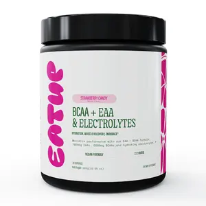 BCAA +EAA Electrolyte Powder | Strawberry Candy Naturally Flavored Amino Acids Dietary Supplement