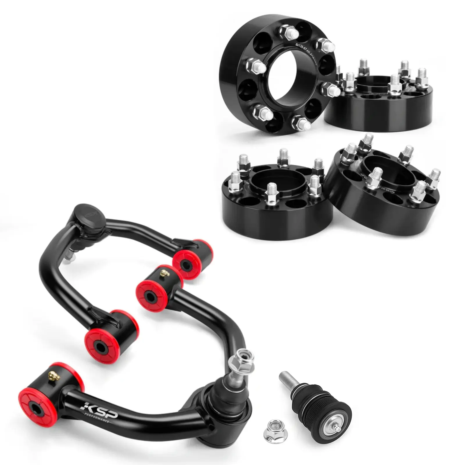 2-4" Upper Control Arms + 2" 6x135mm Hubcentric Wheel Spacers