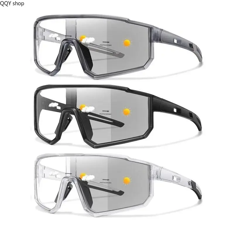 3-Pack Unisex Photochromic Cycling Sunglasses, Classic Windproof Sports Eyewear with UV Protection & Quick Color Change, Ideal for Outdoor Running, Fishing & Daily Activities