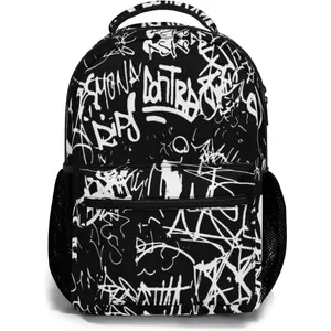 Funny Graffiti Art Backpack, Laptop Backpack with Multiple Pockets for Adult Hiking Travel Work 17 Inch