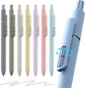 8Pcs Black Gel Pens - 0.7mm Medium Point Black Ink Pens | Smooth Writing - Quick Drying Retractable Pen for Men Women Father's Day Gift