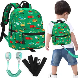 BY-012   Toddler Backpack Leash, Cute Unicorn Baby Backpacks with Anti Lost Wrist Link, Mini Kids Backpack Leash Walking Harness for Outdoor Travel, Adorable Backpack Tether for Boys Girls 1-3 (Purple)