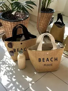 Lightweight Woven Handbag, handbag shoulder purse, Maple Wood Bag, Women's Summer Crossbody Bag, Casual Crossbody Bags, Casual Shoulder Bag, Crossbody Tote, Mini Simple Design, Perfect Mother's Day Gift