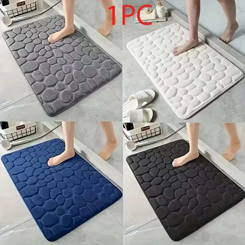Quick-Dry Non-Slip Memory Foam Bath Mat, Water Absorbent Bathmat, Soft Comfort Cozy Bathroom Rug, Ideal Fall Decor Accessory, Bath Mats for Bathroom