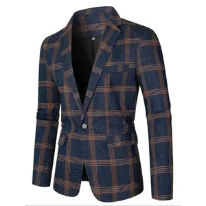 Men's Plaid Blazer Jacket, Fitted, Formal & Casual Wear, Stylish Business Casual, Perfect for Daily Use & Special Occasions